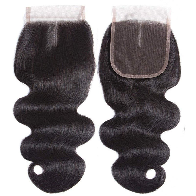 Wingirl Beauty Princess Body Wave Human Hair 3 Bundles with Closure Double Weft 10A Brazilian Hair Bundles With Closure(16/18/20+14 Inch, 3 Bundles with closure) - Image 4